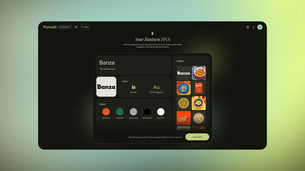 Google Pommelli Business DNAの自動作成