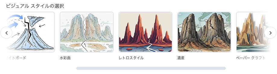 NotebookLMの動画生成 - ビジュアル選択