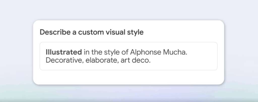 NotebookLM customization box