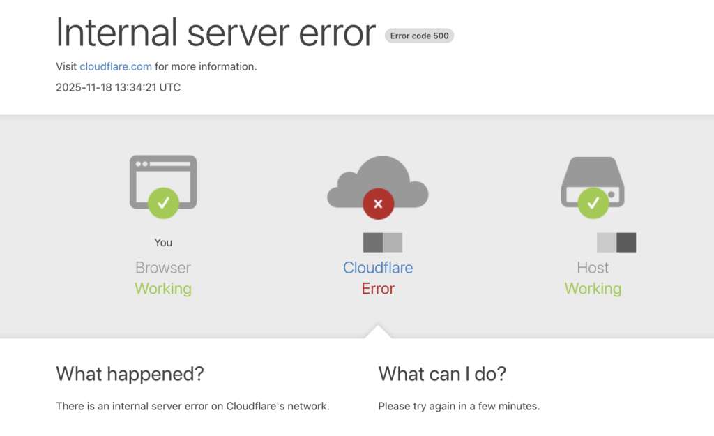 cloudflare error