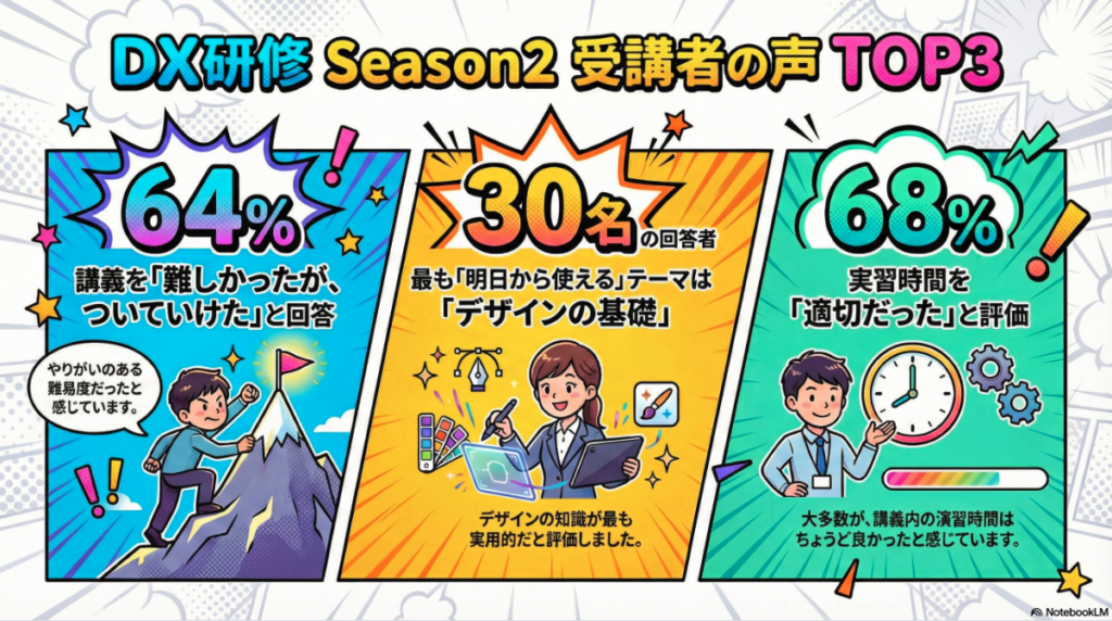 NotebookLMでアンケート分析をグラフィック化（POP）