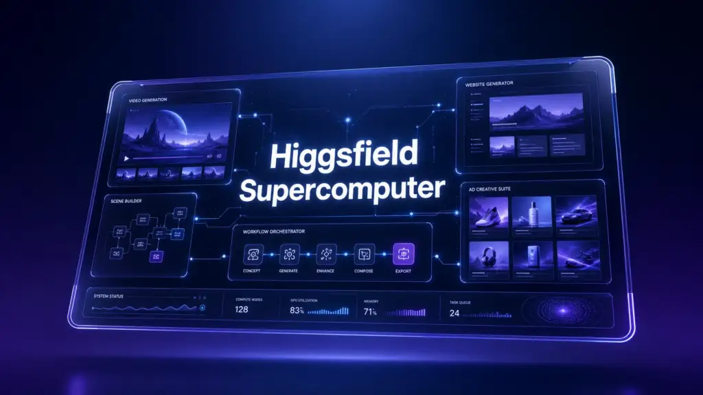 Higgsfield Supercomputer 発表。チャット 1 つで動画・広告・サイトまで生成する AI エージェント