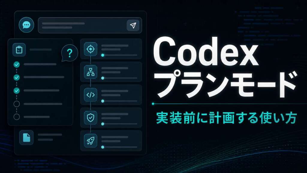ChatGPT Codexのプランモード解説サムネイル