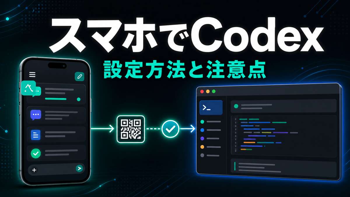 スマホ版ChatGPTからCodexを操作する方法を解説するTECH-NOISY記事サムネイル