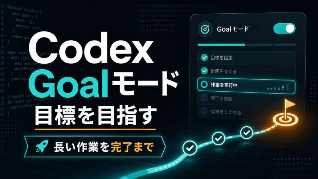 Codex Goalモード 目標を目指す TECH-NOISY記事サムネイル