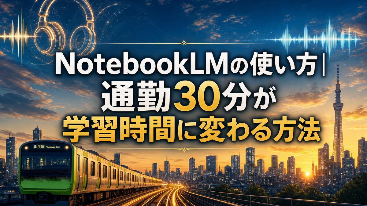 NotebookLMの使い方｜通勤30分が学習時間に変わる方法