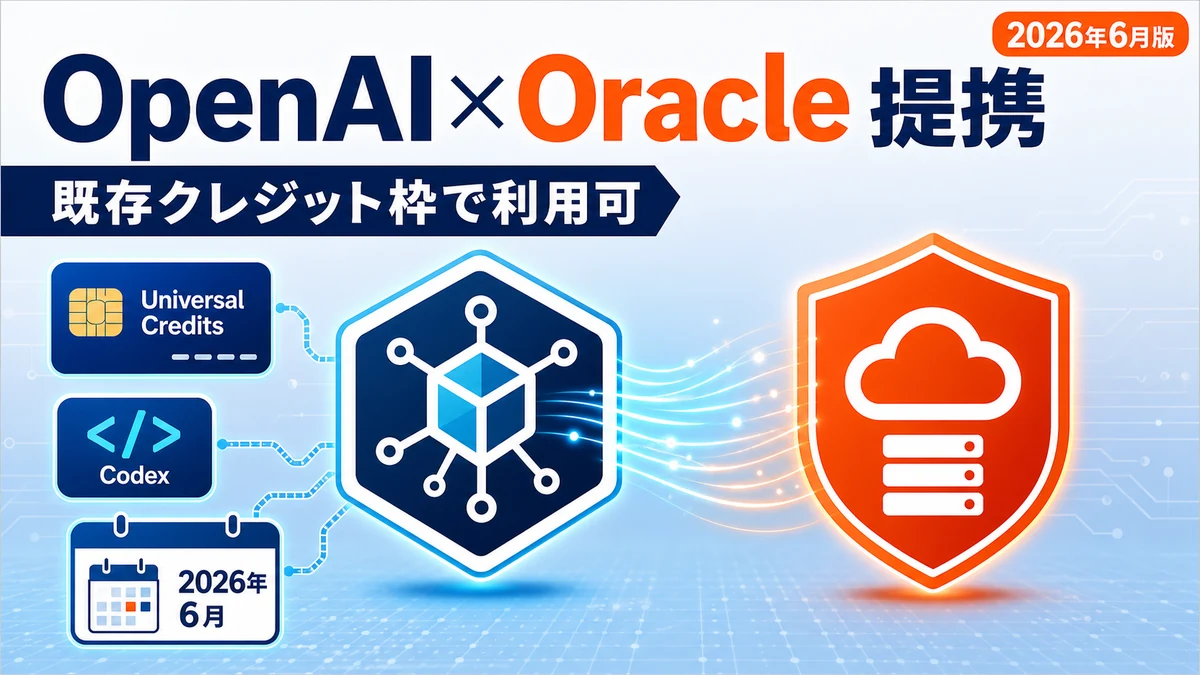 OpenAI Oracle 提携 - OpenAI モデルと Codex、Oracle クラウド枠で利用可能に