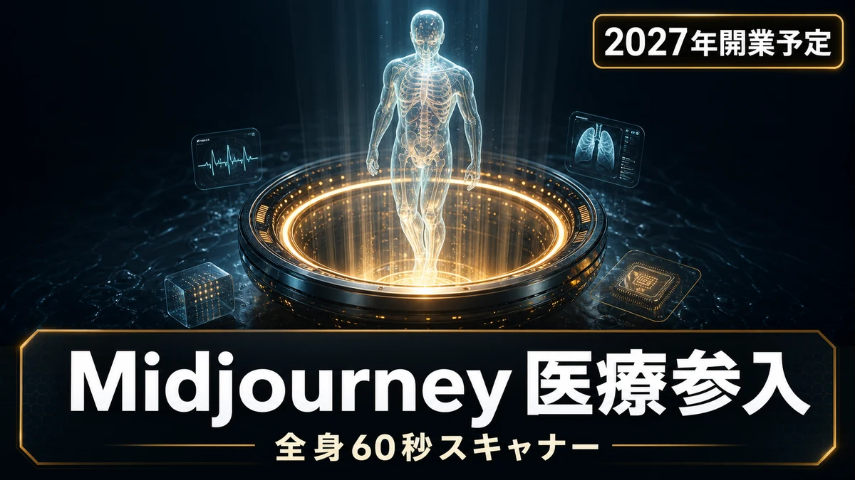 Midjourneyが医療部門を新設、全身60秒の超音波スキャナーを発表