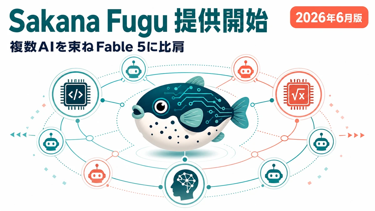 Sakana AIが「Sakana Fugu」提供開始。複数AIを束ねFable 5に比肩