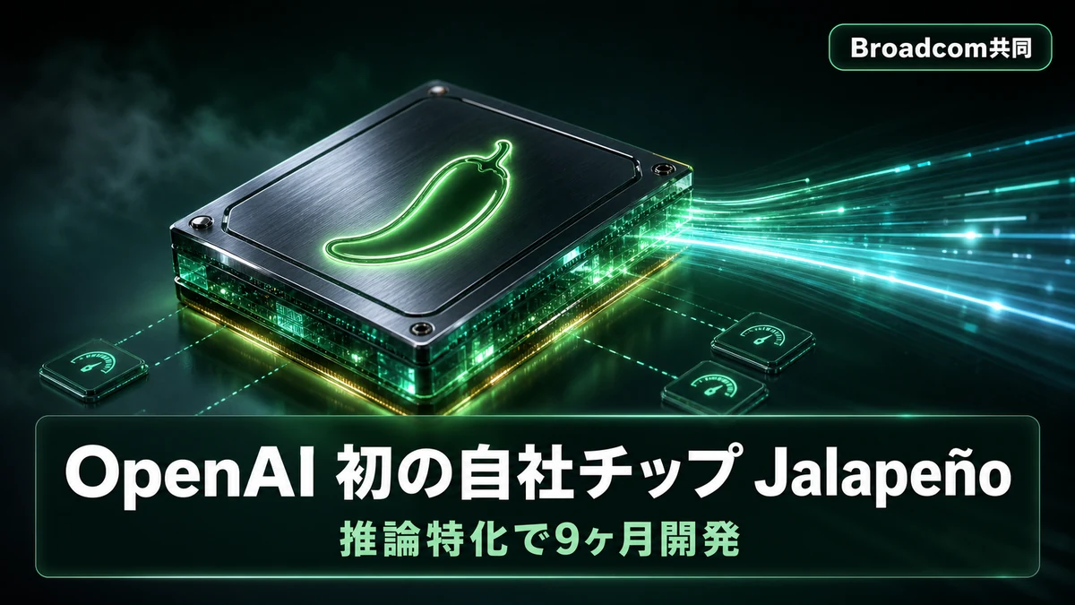 OpenAI Jalapeño - OpenAI が初の自社チップ Jalapeño を公開。Broadcom と推論特化で開発