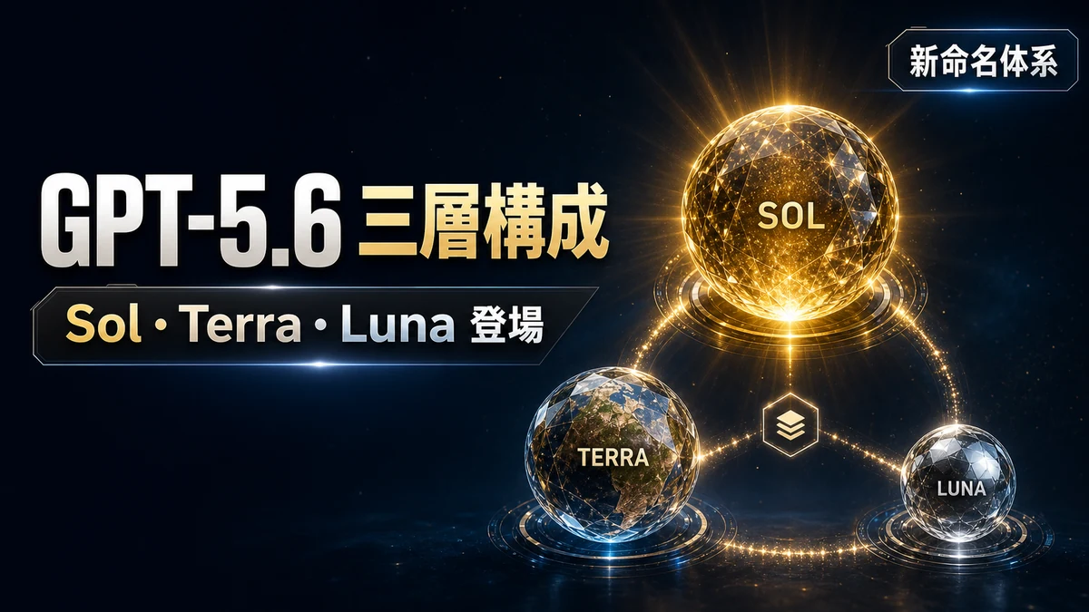 GPT-5.6 Sol - OpenAI が GPT-5.6 を発表。Sol・Terra・Luna の3層構成へ