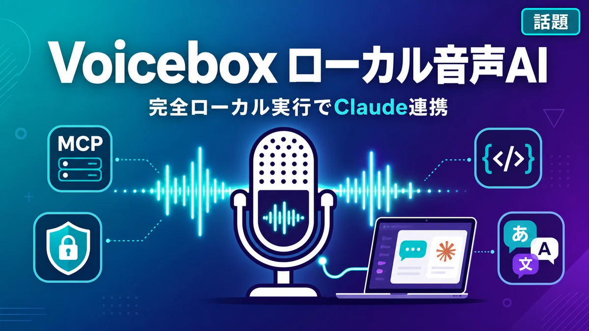 Voicebox 音声AI - ローカル実行のオープンソース音声AI「Voicebox」がXで話題