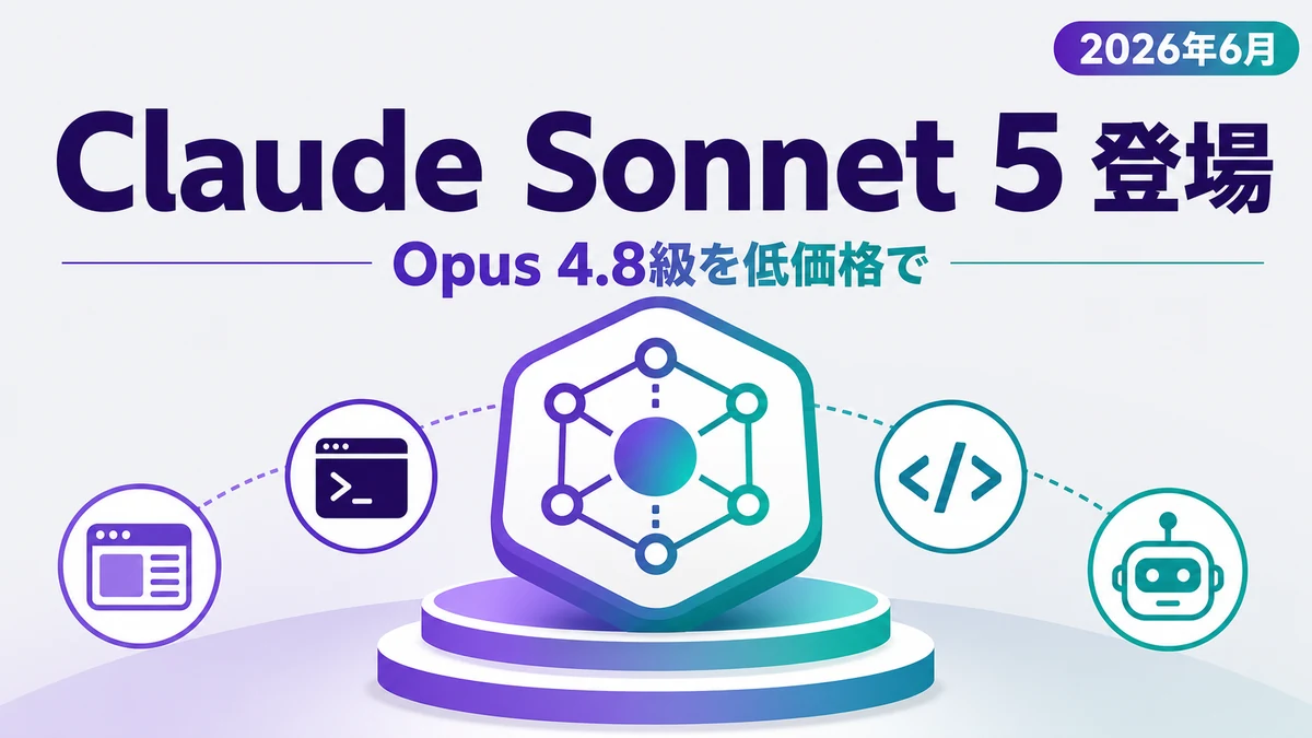 Claude Sonnet 5 - Claude Sonnet 5 登場。Opus 4.8 級の性能を低価格でエージェント運用へ