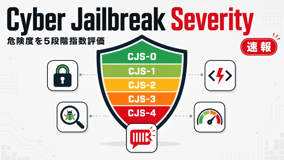 Cyber Jailbreak Severity - Anthropic、Cyber Jailbreak Severityで攻撃深刻度を5段階評価