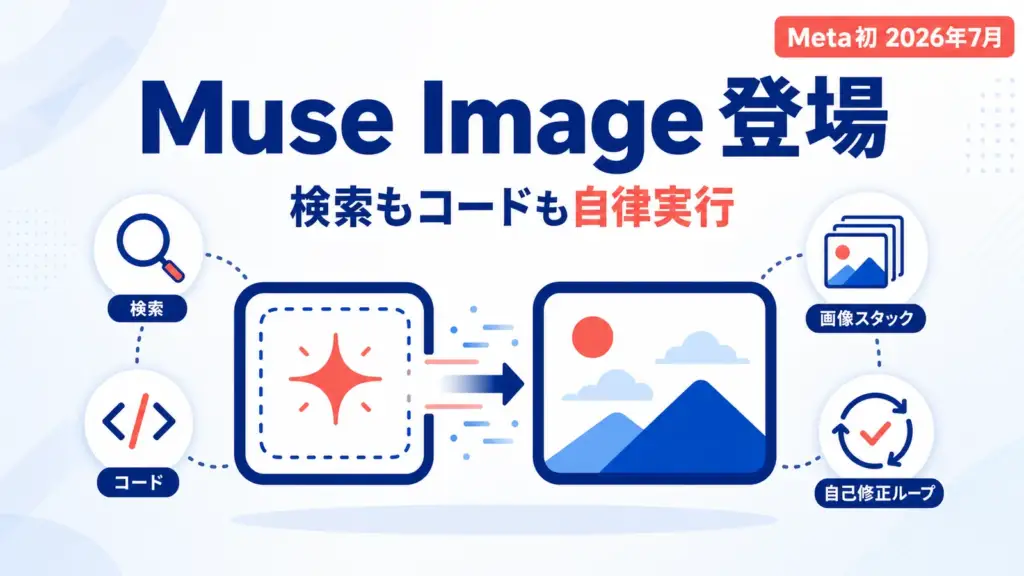 Muse Image - Meta初の自社画像生成AI「Muse Image」公開。Web検索やコード生成もこなす