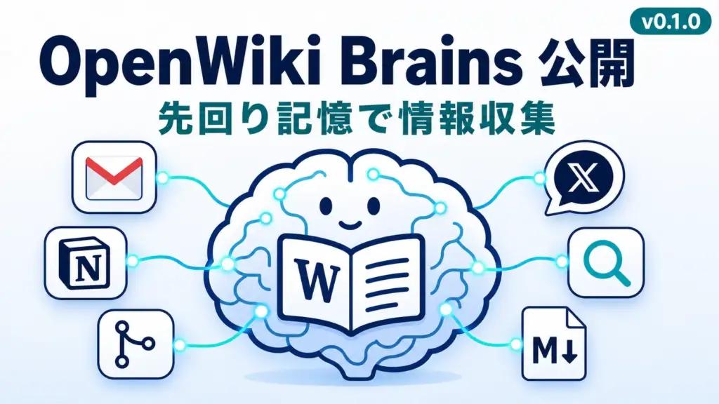 OpenWiki Brains - エージェントが記憶を先回りで自作。LangChain「OpenWiki Brains」公開