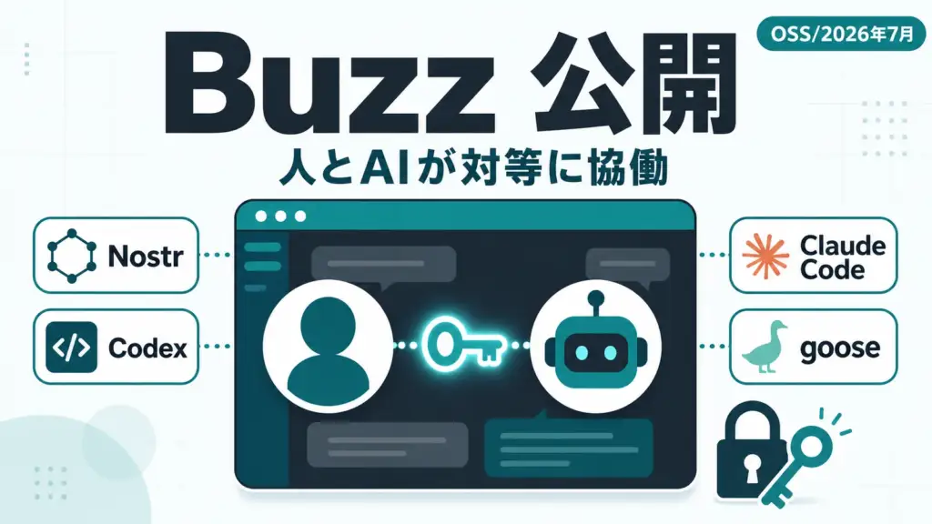 Block Buzz - Block、人間とAIエージェントが対等に働くOSS「Buzz」公開。分散IDで身元証明