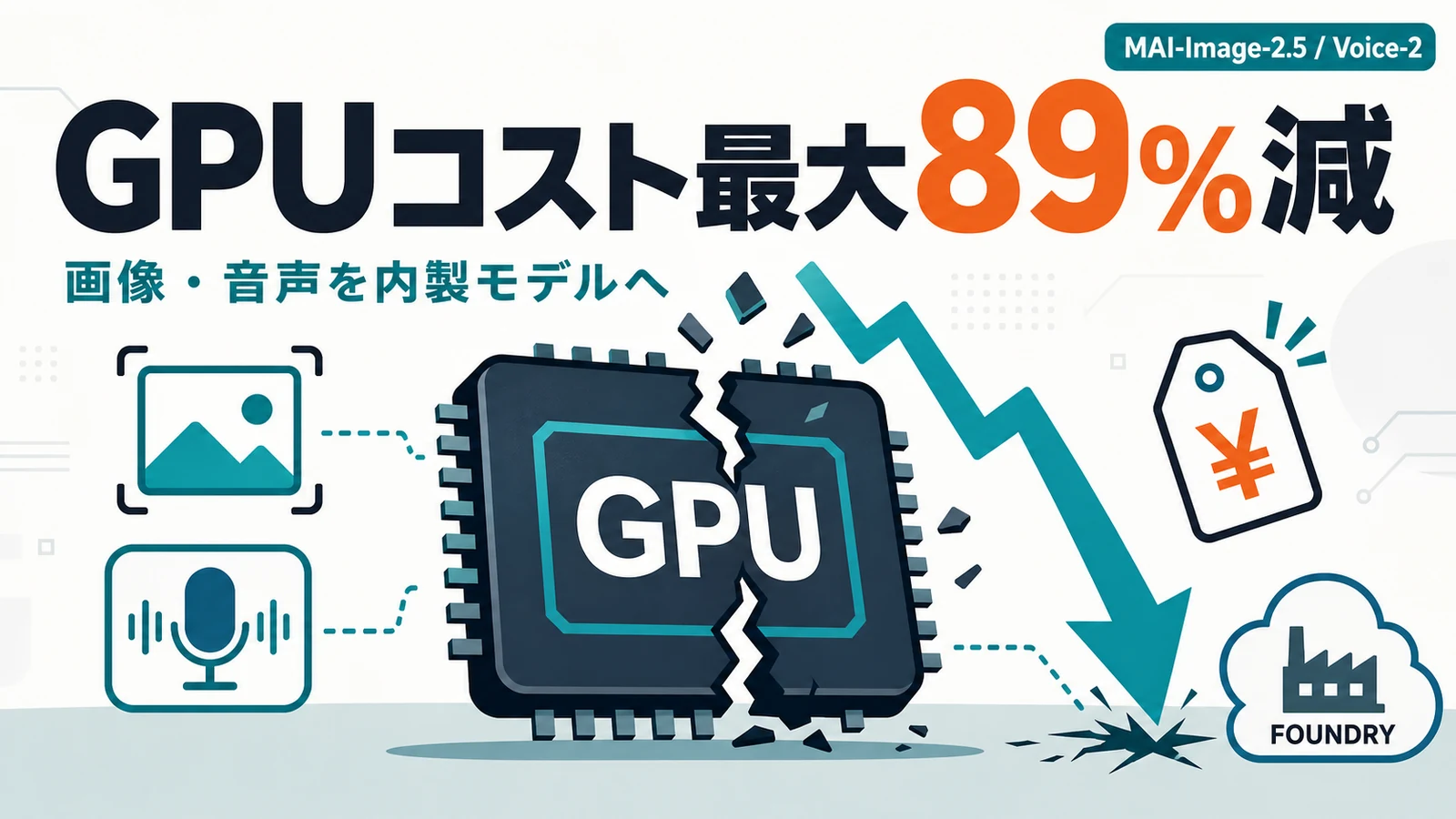 MAI-Image-2.5-Pro - MicrosoftがGPUコスト最大89%減を主張。画像・音声AIを内製モデルへ置換