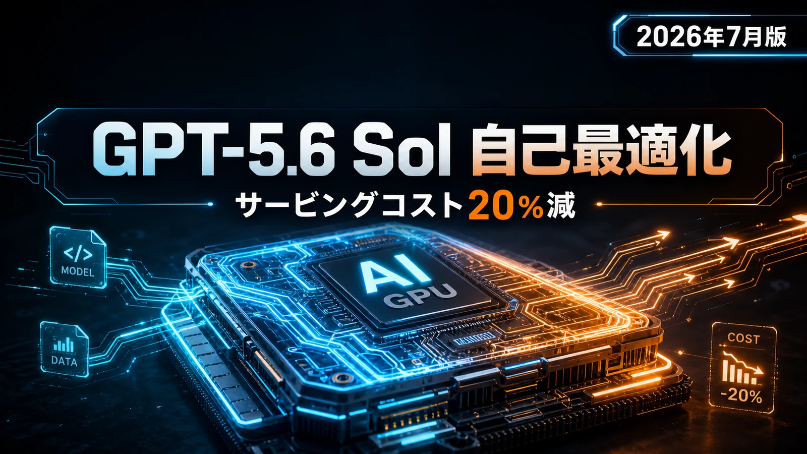 GPT-5.6 Sol - GPT-5.6 Solが本番GPUカーネルを自ら書き換え。サービングコスト20%減