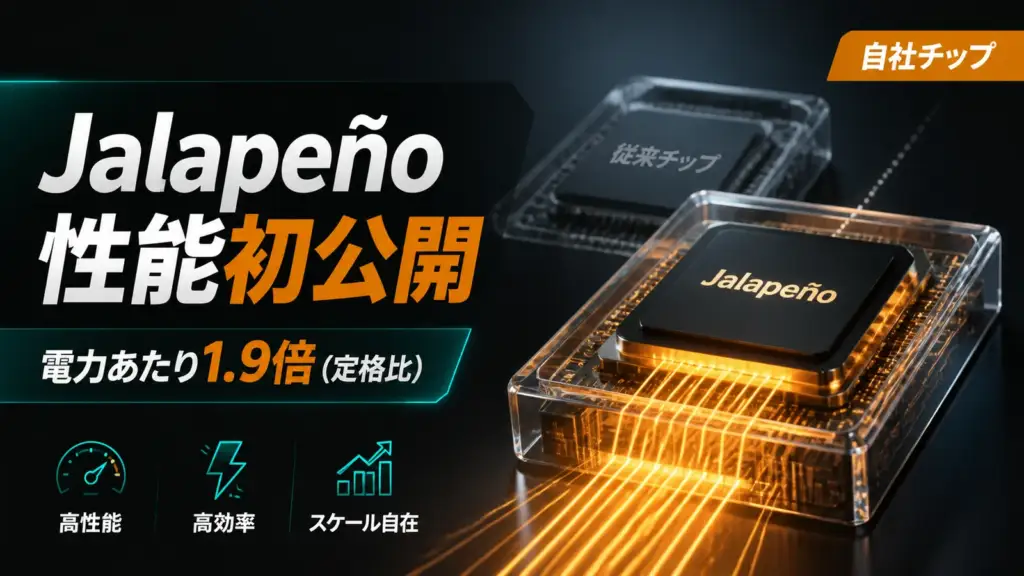 OpenAI Jalapeño - OpenAI初の自社チップJalapeñoが性能公開。電力あたり1.9倍は定格での比較