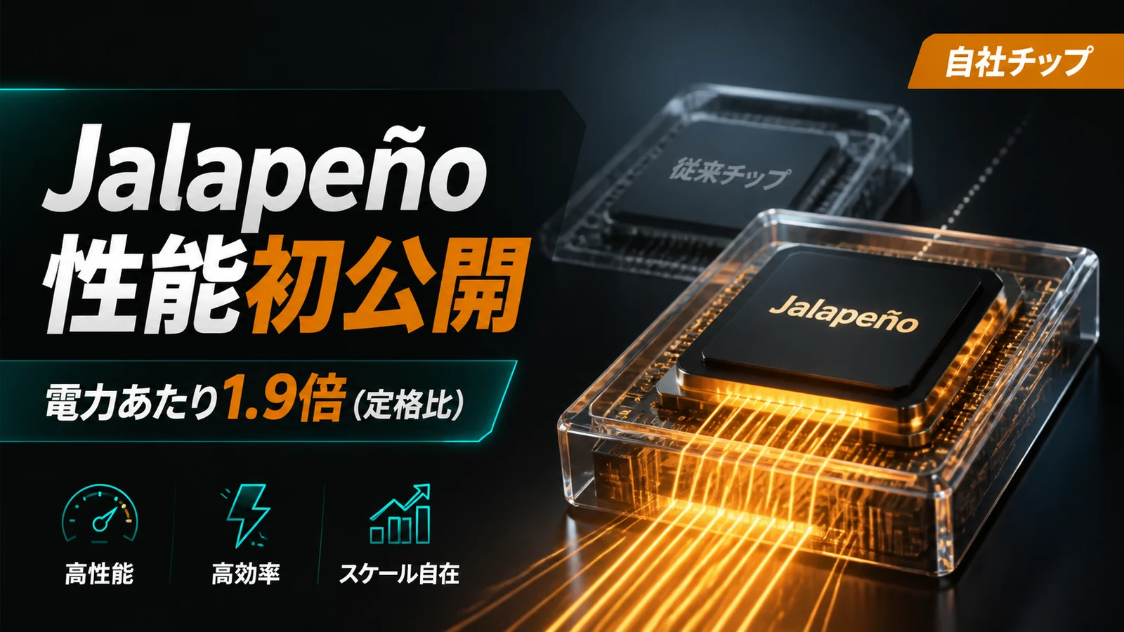 OpenAI Jalapeño - OpenAI初の自社チップJalapeñoが性能公開。電力あたり1.9倍は定格での比較