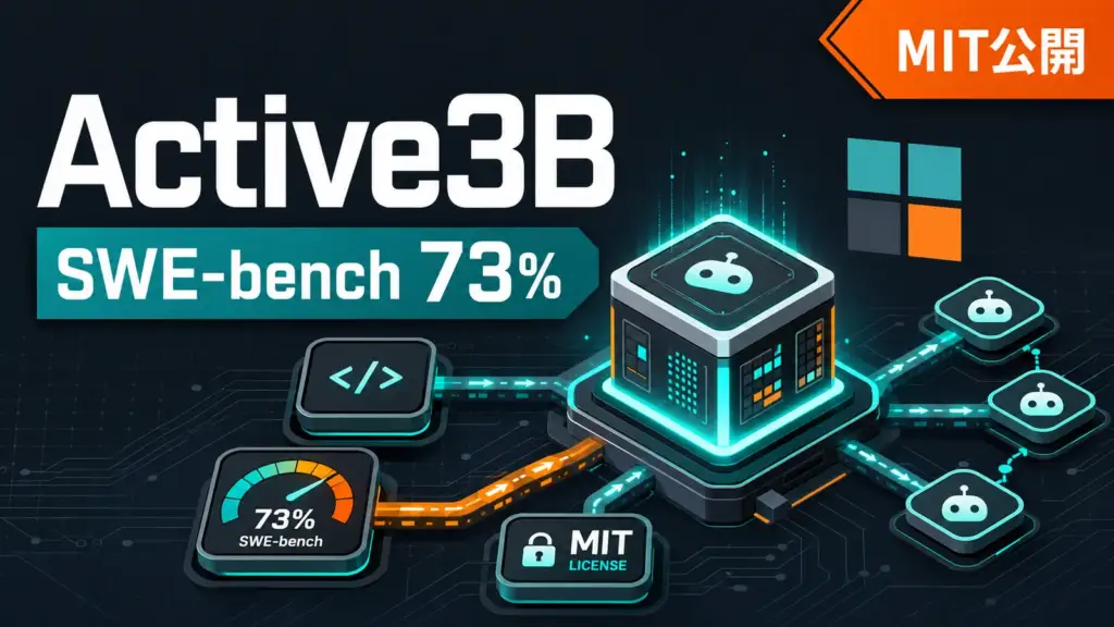 Microsoft Orchard - アクティブ3BでSWE-bench 73%。Microsoftがエージェント学習基盤をMIT公開