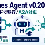 Hermes Agent - Claude Code/Codexの設定を1コマンドで移行。Hermes AgentがA2A対応