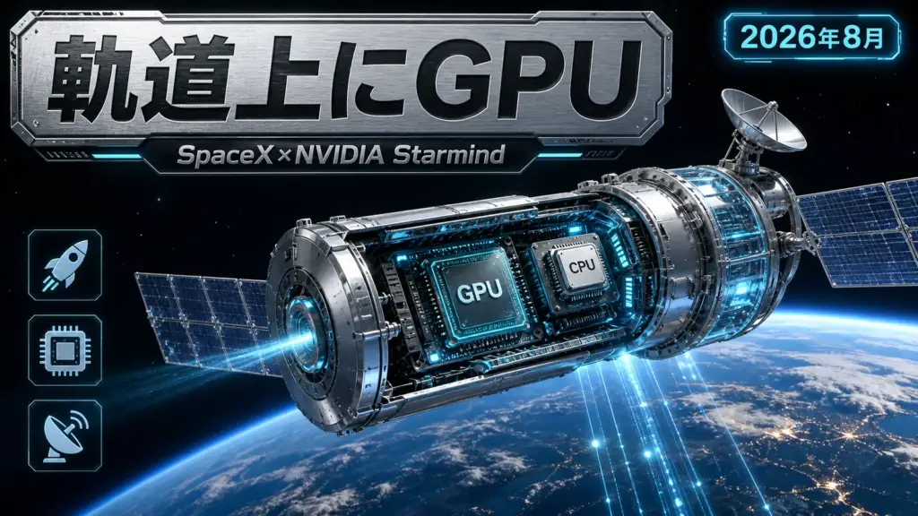 Starmind AI1 - データセンター級GPUを軌道へ。SpaceXとNVIDIAがStarmind衛星を共同設計
