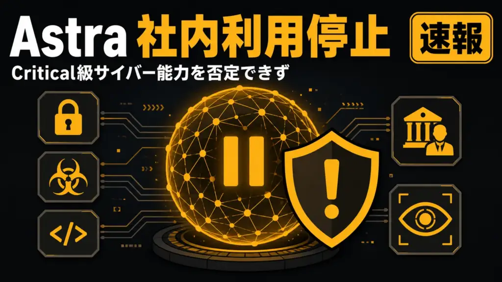 OpenAI Astra - OpenAIが次期モデルAstraの社内利用を一時停止。Critical級サイバー能力を否定できず