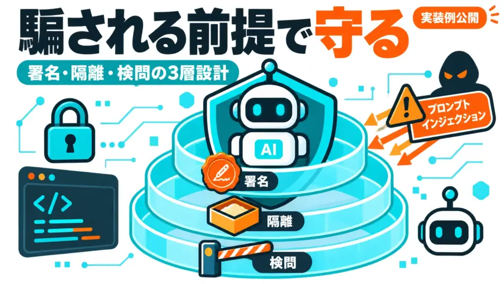 ゼロトラストAIエージェント - AIエージェントは騙される前提で守る。Googleが署名・隔離・検問の実装例を公開