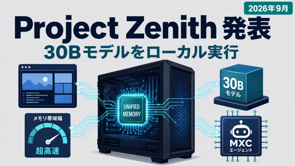 Microsoft、30Bモデルをローカルで動かす開発者PC向けProject Zenith発表