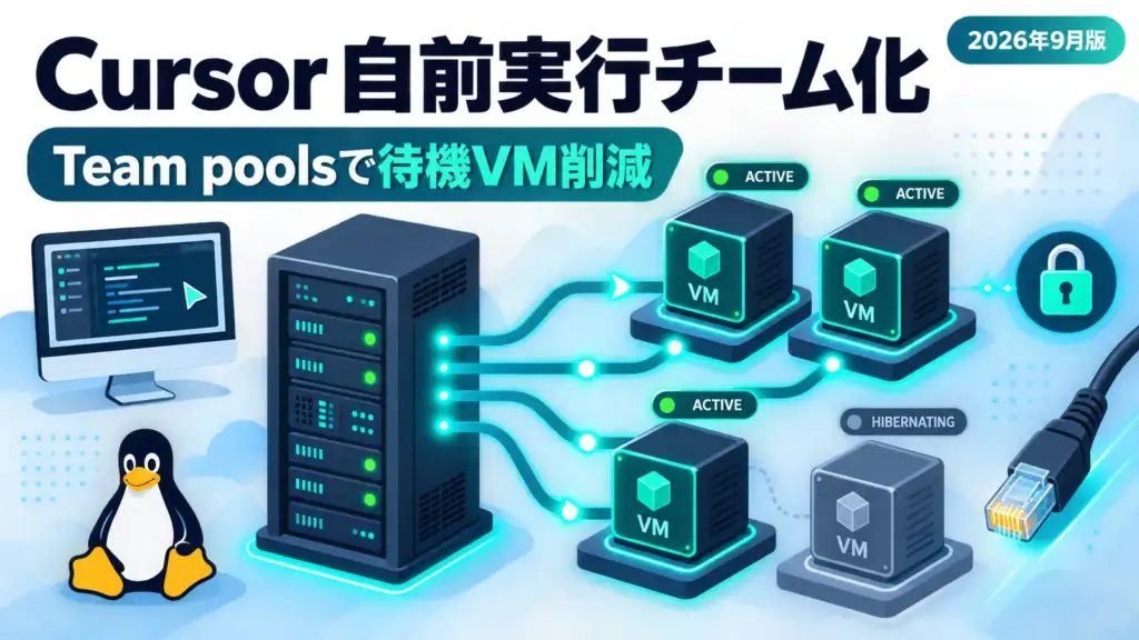 Cursor Self-hosted machines - Cursorの自前実行がチーム運用へ。待機VMを減らせるプール方式に