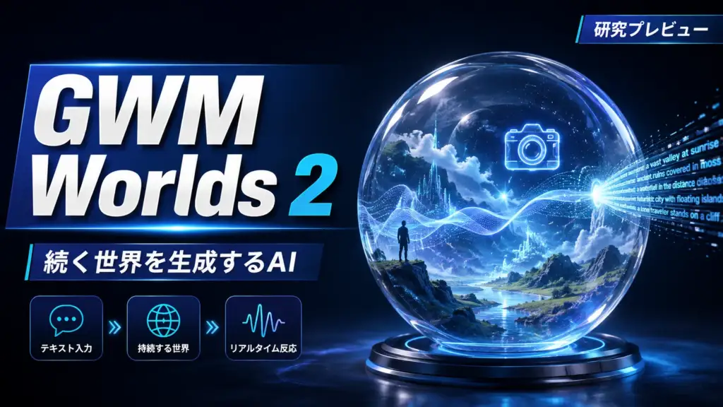 GWM Worlds 2 - 生成動画が固定クリップを越える。Runway GWM Worlds 2公開