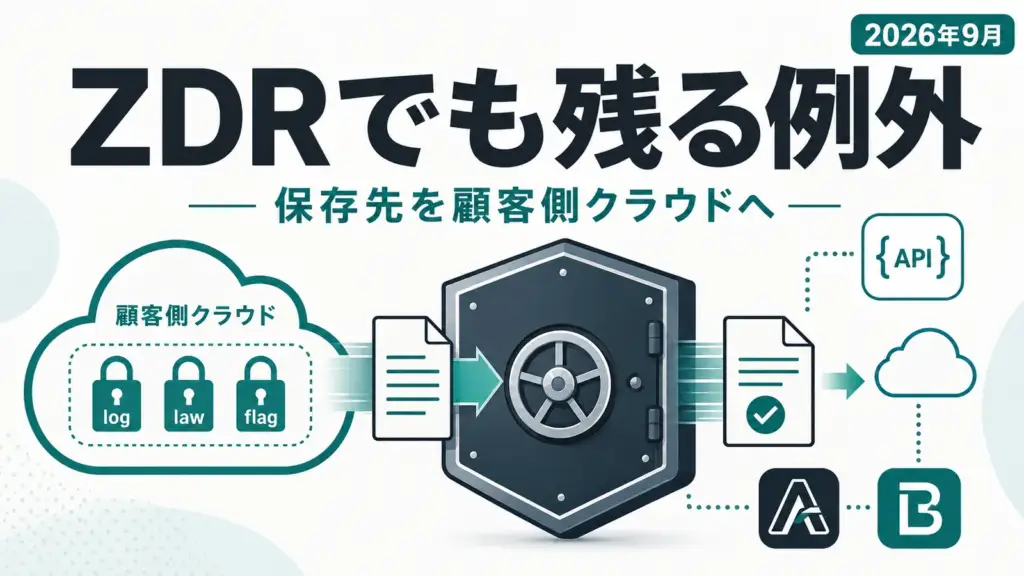 ZDRでも消えないデータがある。OpenAIとAnthropicは保存先を顧客側へ