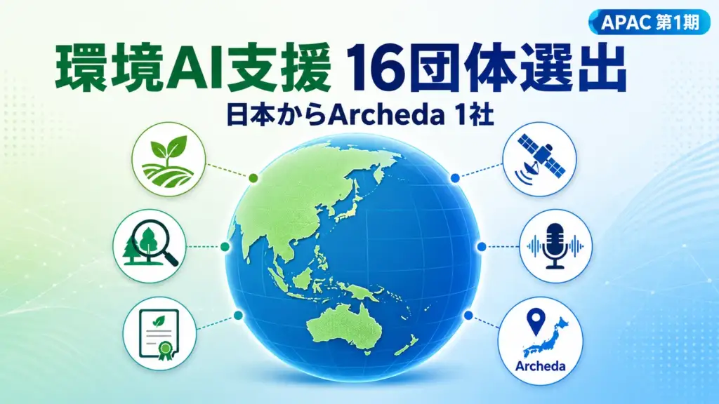 Google DeepMind Accelerator - Googleが環境AI支援でアジア太平洋の16団体を選出。日本からはArchedaの1社
