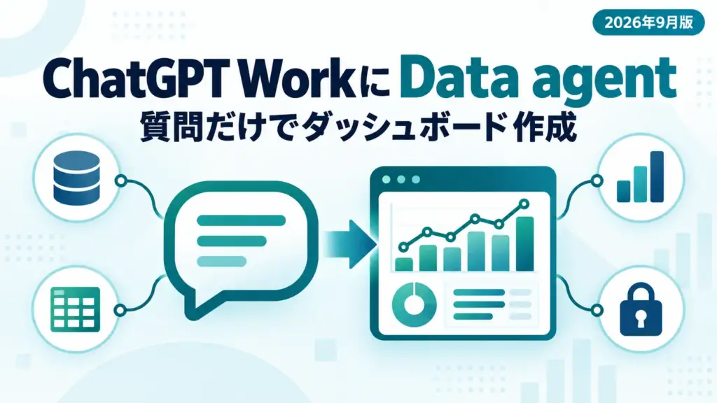 ChatGPT Work Data agent - ChatGPT Workに「Data agent」追加。会社のデータに質問だけでダッシュボード作成