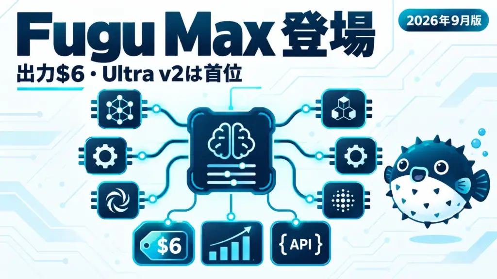 Sakana Fugu Max - Sakana AIのFugu Max、AIを束ねて出力6ドル。Ultra v2は上位モデルなしで首位