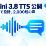 Gemini 3.8 TTS - Googleの音声AI「Gemini 3.8 TTS」公開。声を文章で設計でき2,000超を用意