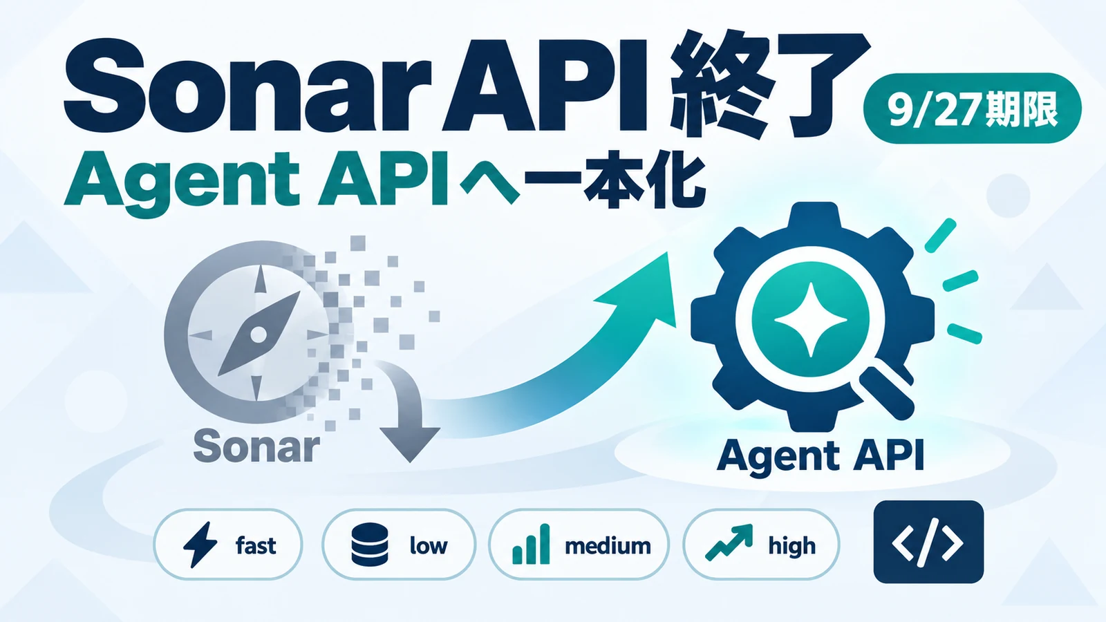 Perplexity Sonar API 終了 - PerplexityのSonar APIが9月27日で終了。Agent APIへ一本化