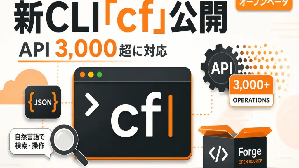 Cloudflare cf CLI - Cloudflareが新CLI「cf」を公開。3,000超のAPI操作をエージェント向けに
