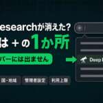 ChatGPT Deep Researchが消えた？出し方は＋の1か所