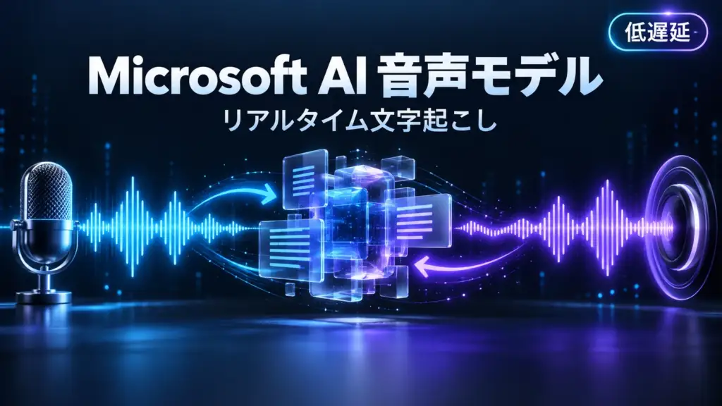 リアルタイム音声を文字起こしし、AI音声応答へつなぐ低遅延処理のイメージ
