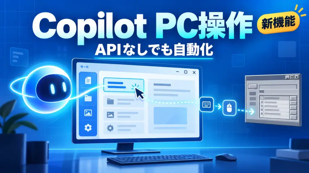 GitHub Copilot - GitHub Copilotがデスクトップアプリを操作可能に。APIのない古いソフトも対象