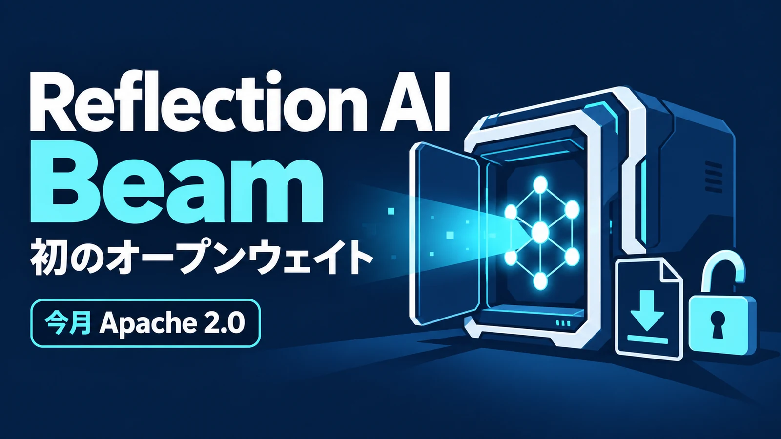 Reflection AI Beam - Reflection AI初のオープンウェイトモデルBeam、重みを今月Apache 2.0で公開
