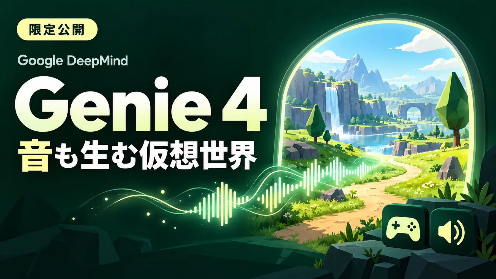 Genie 4 - Google DeepMindのGenie 4、音も同時に生む操作できる仮想世界を限定公開