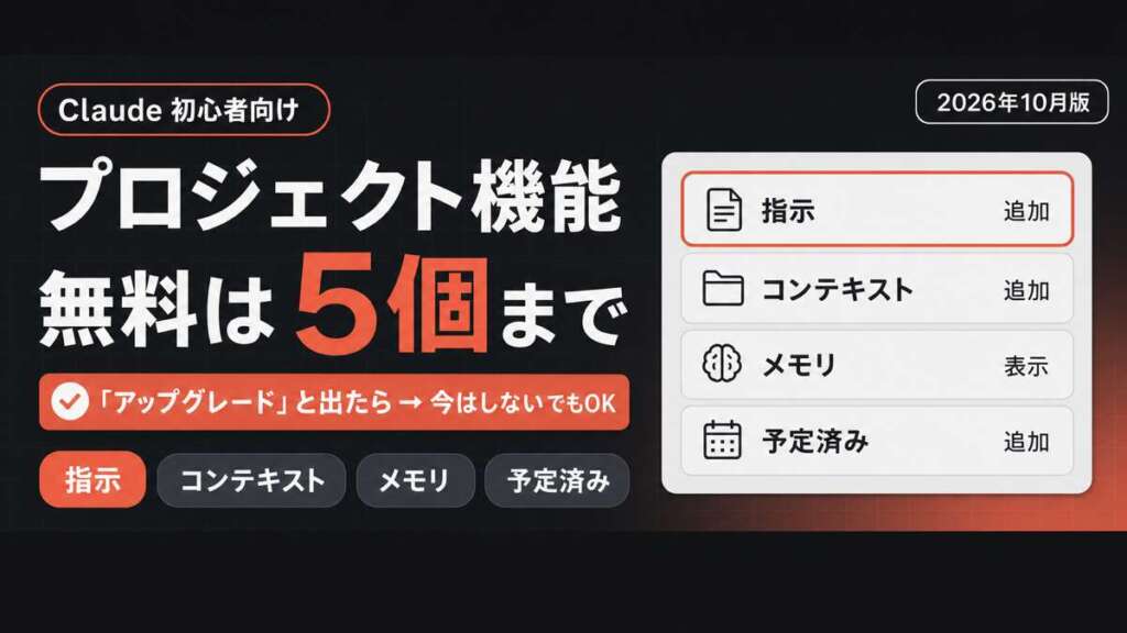Claudeのプロジェクト機能の使い方と無料プランの上限